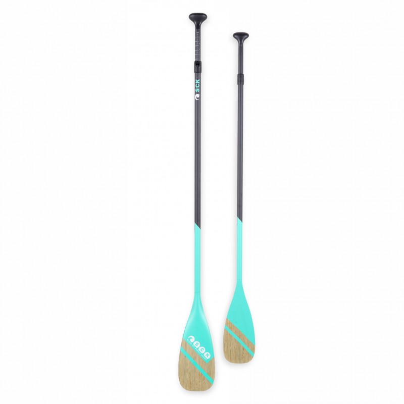 Κουπί SUP ρυθμιζόμενο 160-215cm Full Carbon με Bamboo λεπίδα – Silica SCK (surf0104-215112519)