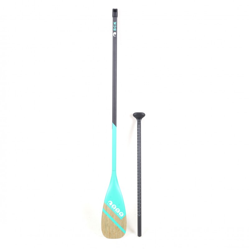 Κουπί SUP ρυθμιζόμενο 160-215cm Full Carbon με Bamboo λεπίδα – Silica SCK (surf0104-215112519)