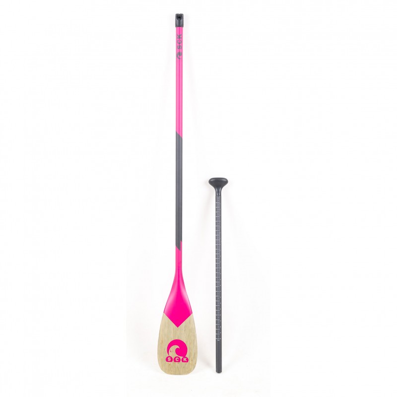 Κουπί SUP ρυθμιζόμενο 160-215cm Full Carbon με Bamboo λεπίδα – Ruby SCK (surf0104-21542519)
