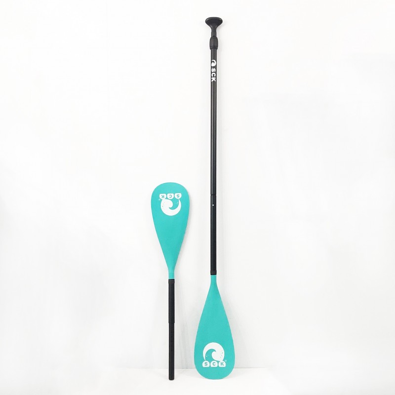 SCK Κουπί αλουμινίου 2 σε 1 SUP/Καγιάκ με ασφαλή ρύθμιση – Τυρκουάζ (surf2887)