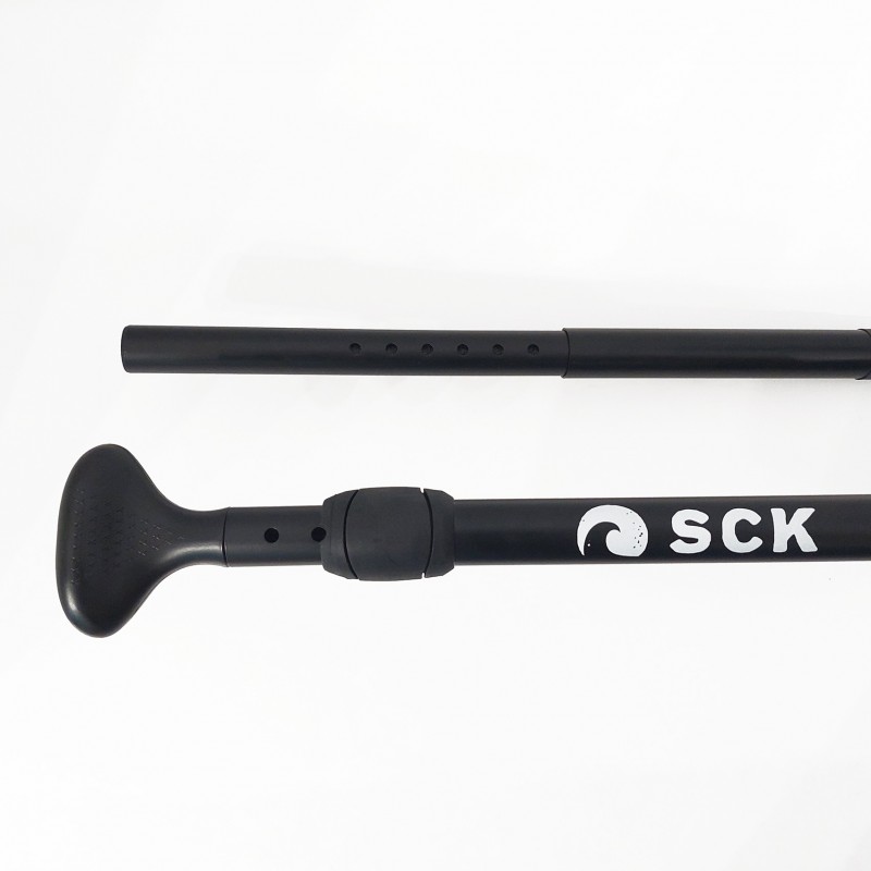 SCK Κουπί αλουμινίου 2 σε 1 SUP/Καγιάκ με ασφαλή ρύθμιση – Μαύρο (surf2888)