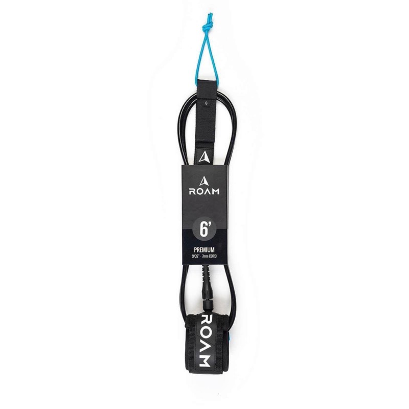 Leash για surfborad ROAM Premium 6.0 183cm- Μαύρο (surf2743)