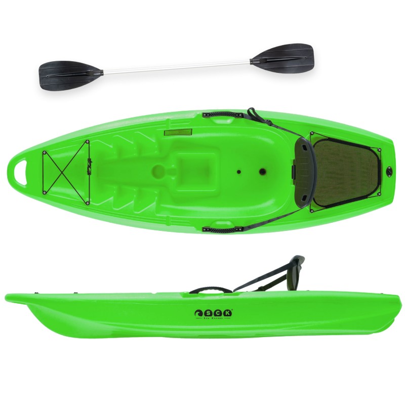 Hoppy παιδικό καγιάκ με κουπί και ενσωματωμένη πλάτη SCK Πράσινο (surf2686)