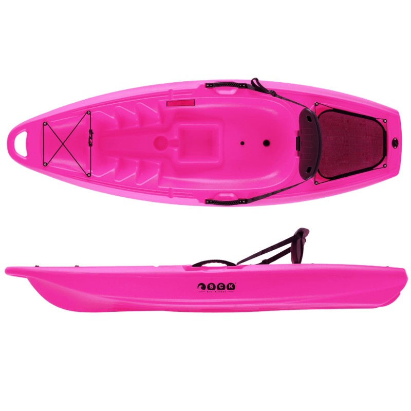 Hoppy παιδικό καγιάκ με κουπί και ενσωματωμένη πλάτη SCK Φούξια (surf2688)