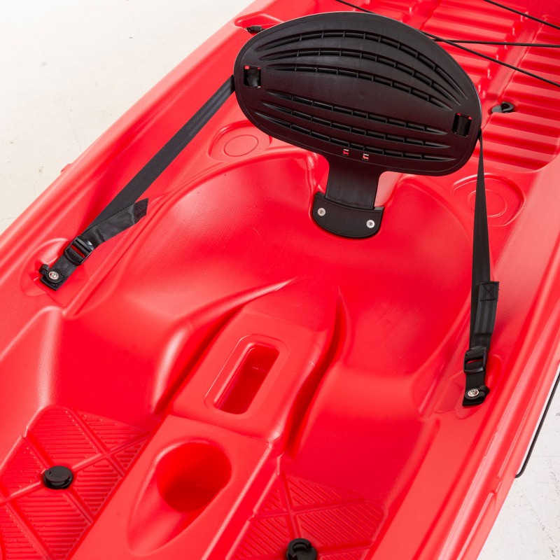 SCK Tipsy 254 μονοθέσιο καγιάκ με λευκή γάστρα | Κόκκινο-Άσπρο (surf0201-25447)