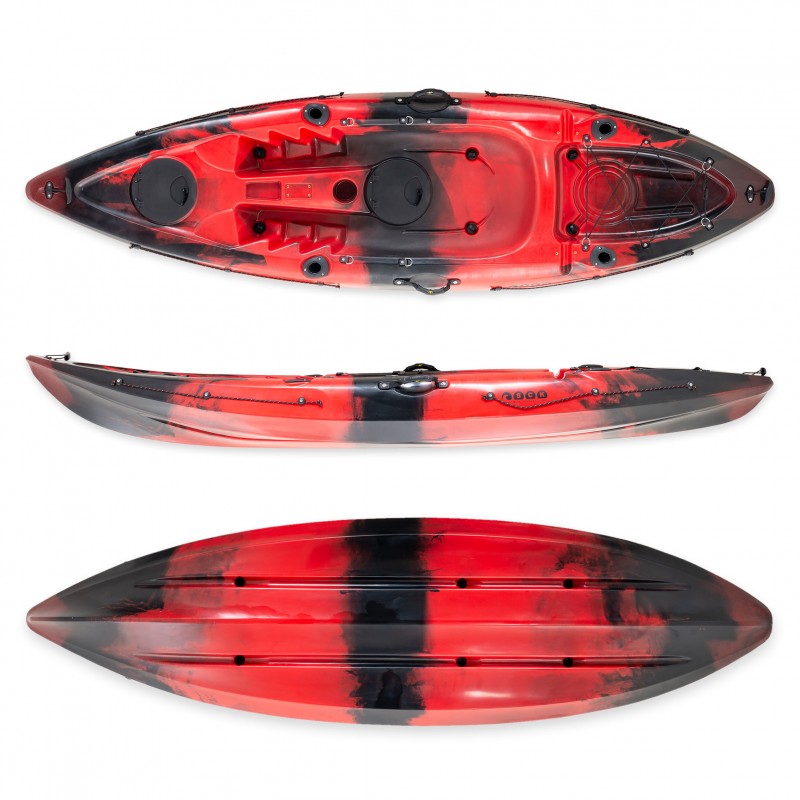 Conger 295 μονοθέσιο καγιάκ για ψάρεμα SCK κόκκινο-μαύρο (surf2682)