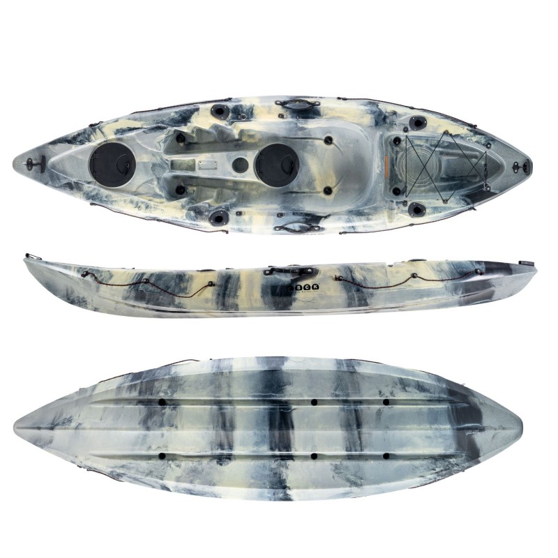 Conger 295 μονοθέσιο καγιάκ για ψάρεμα SCK γκρί-άμμος-μαύρο (surf2706)
