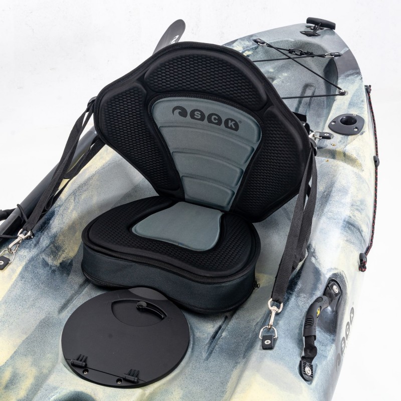 Conger 295 μονοθέσιο καγιάκ για ψάρεμα SCK γκρί-άμμος-μαύρο (surf2706)