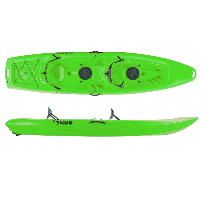 Barka διθέσιο καγιάκ με ενσωματωμένες πλάτες - πράσινο (surf2677)