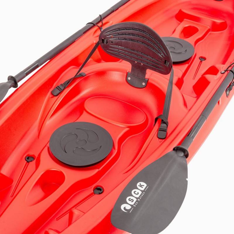 Barka διθέσιο καγιάκ με ενσωματωμένες πλάτες - Κόκκινο (surf2680)