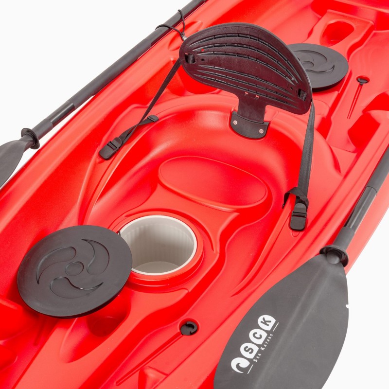Barka διθέσιο καγιάκ με ενσωματωμένες πλάτες - Κόκκινο (surf2680)