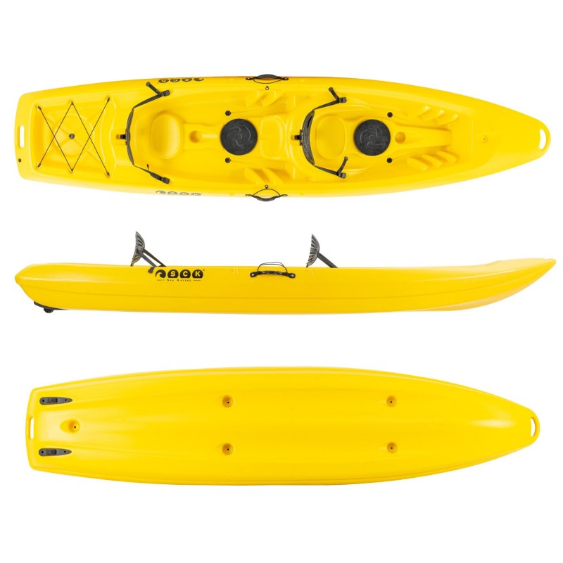 Barka διθέσιο καγιάκ με ενσωματωμένες πλάτες - κίτρινο (surf2679)
