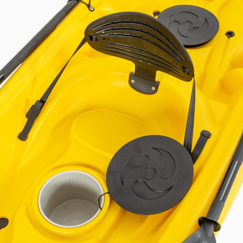 Barka διθέσιο καγιάκ με ενσωματωμένες πλάτες - κίτρινο (surf2679)