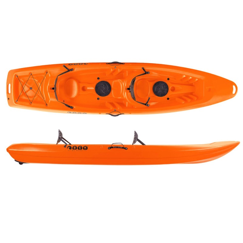 Barka Διθέσιο καγιάκ με ενσωματωμένες πλάτες - πορτοκαλί (surf2678)
