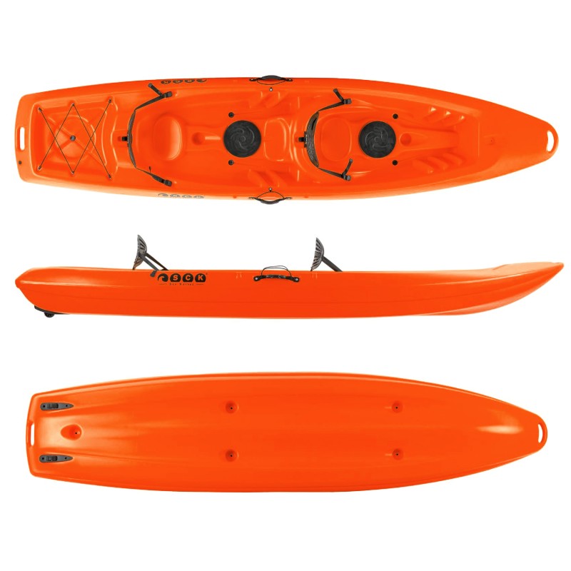 Barka Διθέσιο καγιάκ με ενσωματωμένες πλάτες - πορτοκαλί (surf2678)