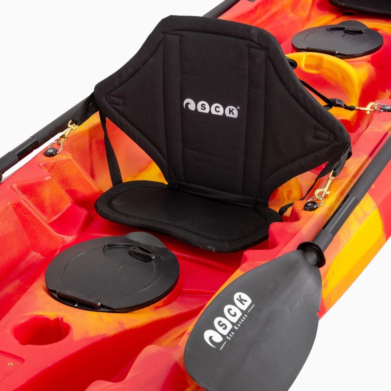 Nereus HD θαλάσσιο καγιάκ 2+1 θέσεων SCK κόκκινο- κίτρινο (surf2672)