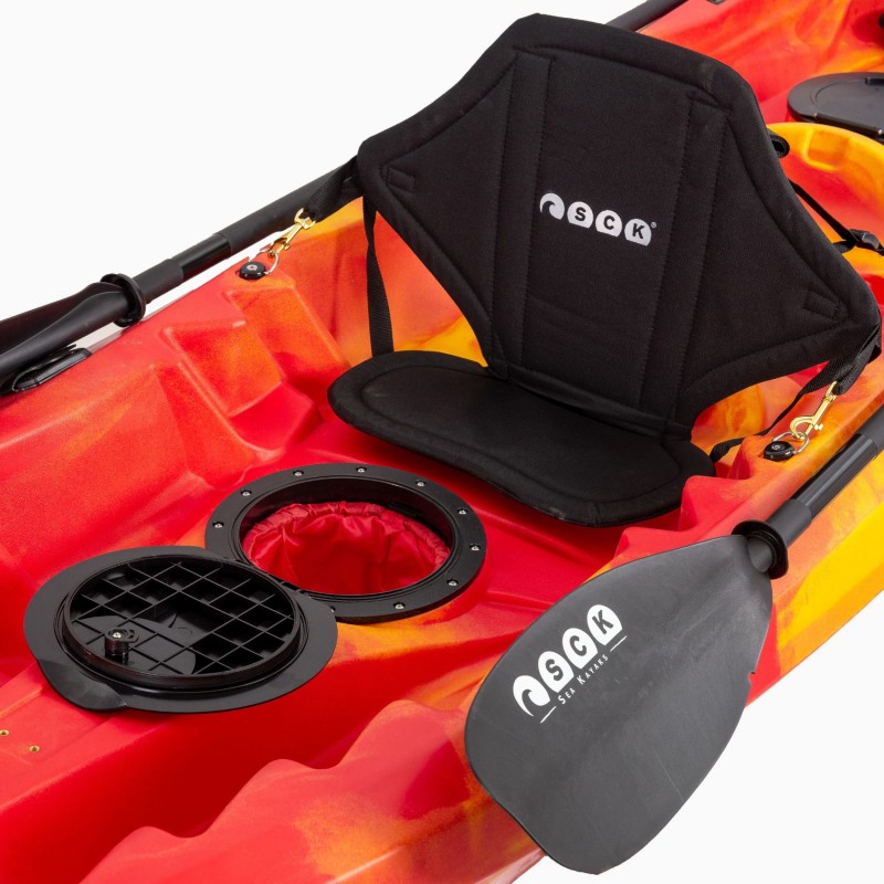 Nereus HD θαλάσσιο καγιάκ 2+1 θέσεων SCK κόκκινο- κίτρινο (surf2672)