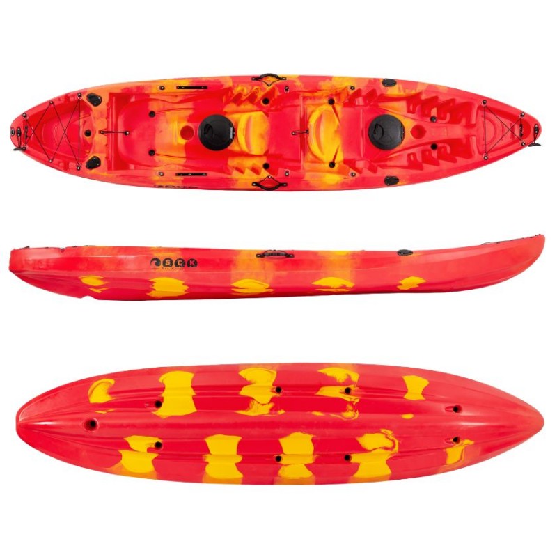 Nereus HD θαλάσσιο καγιάκ 2+1 θέσεων SCK κόκκινο- κίτρινο (surf2672)