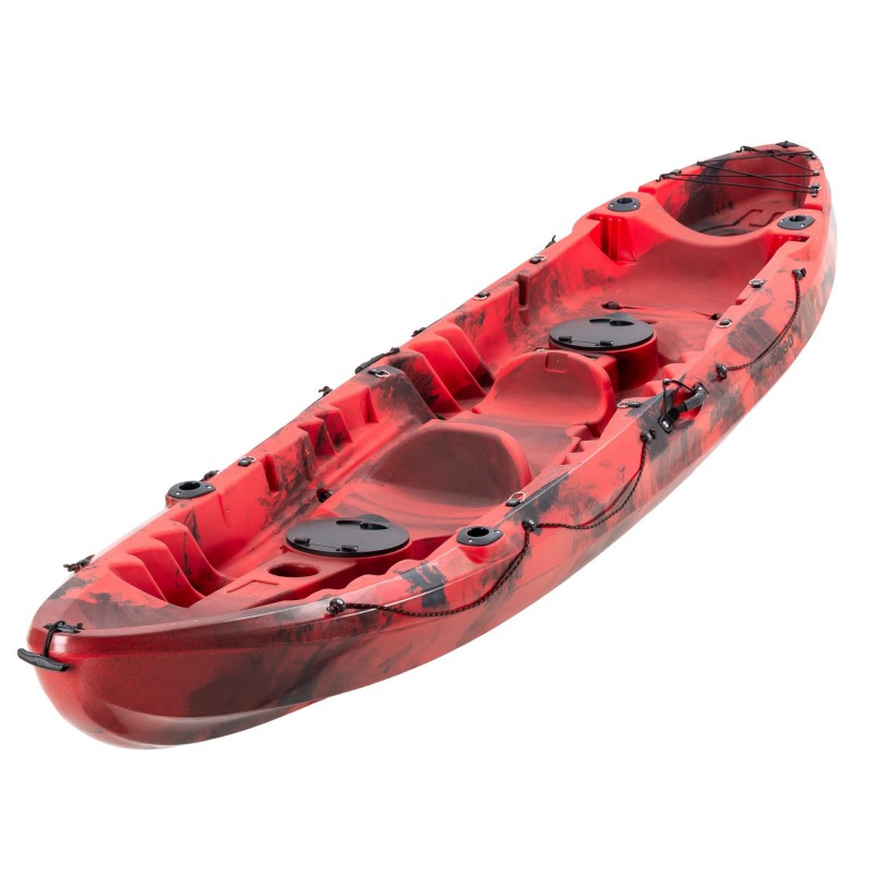 SCK Nereus HD Θαλάσσιο καγιάκ 3 θέσεων - Κόκκινο/Μαύρο (surf2902)
