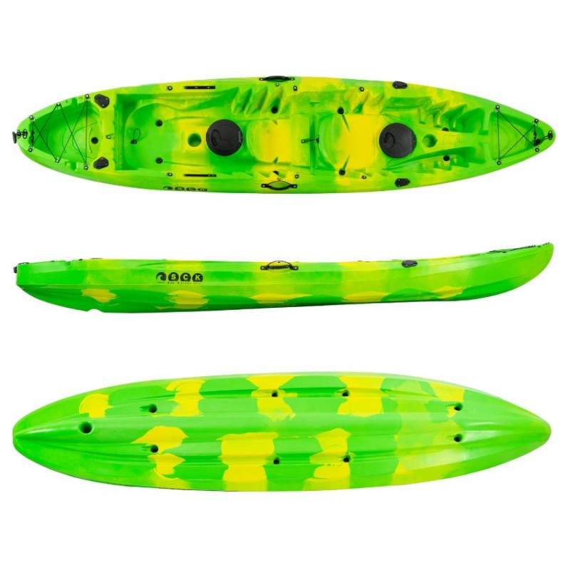Nereus HD θαλάσσιο καγιάκ 2+1 θέσεων SCK πράσινο-κίτρινο (surf2676)