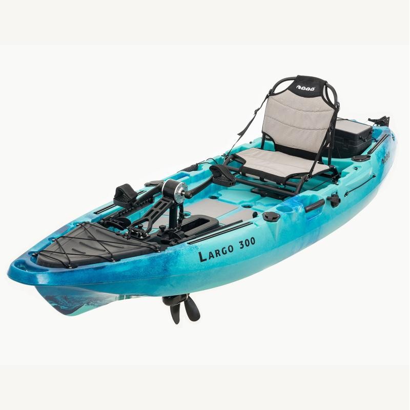 SCK Largo 300 Μονοθέσιο Pedal Kayak ready με αλουμινίου κάθισμα και τιμονιέρα | Μπλε-Τυρκουάζ (surf300111)