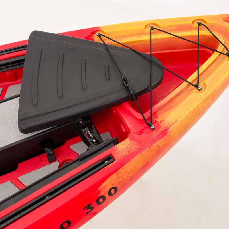 SCK Largo 300 Μονοθέσιο Pedal Kayak ready με αλουμινίου κάθισμα και τιμονιέρα | Κόκκινο-Κίτρινο (surf30054)