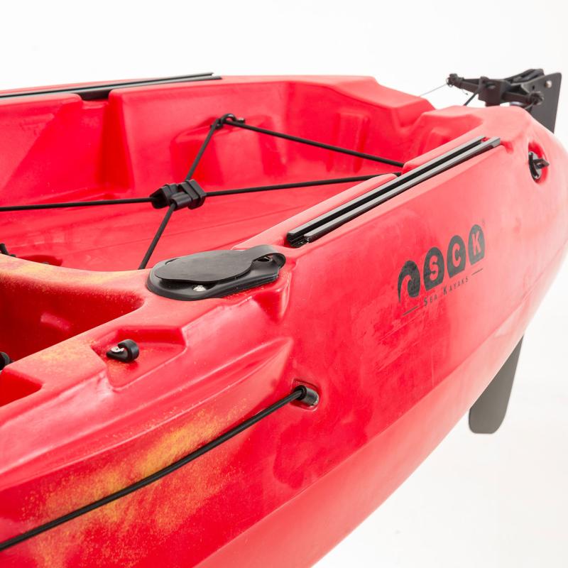 SCK Largo 300 Μονοθέσιο Pedal Kayak ready με αλουμινίου κάθισμα και τιμονιέρα | Κόκκινο-Κίτρινο (surf30054)