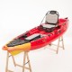 SCK Largo 300 Μονοθέσιο Pedal Kayak ready με αλουμινίου κάθισμα και τιμονιέρα | Κόκκινο-Κίτρινο (surf30054)