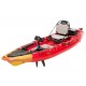 SCK Largo 300 Μονοθέσιο Pedal Kayak ready με αλουμινίου κάθισμα και τιμονιέρα | Κόκκινο-Κίτρινο (surf30054)