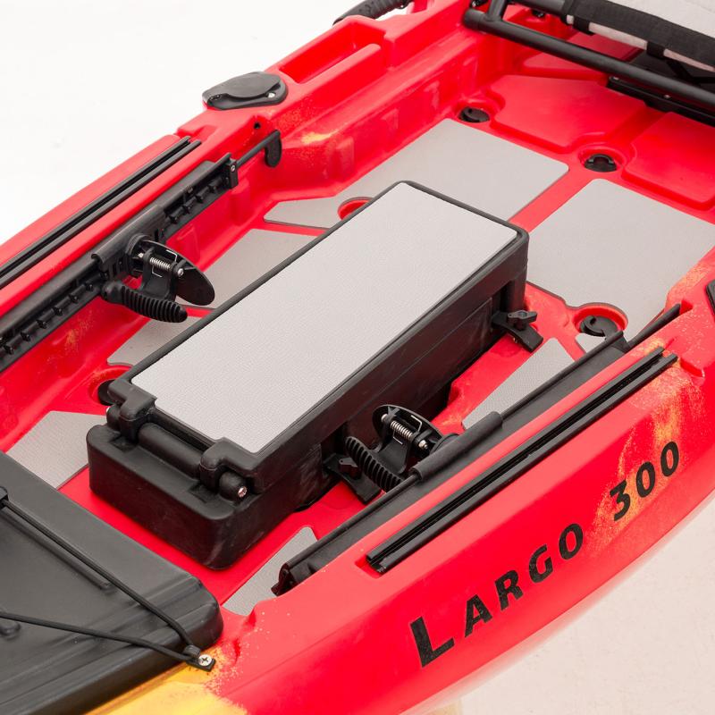 SCK Largo 300 Μονοθέσιο Pedal Kayak ready με αλουμινίου κάθισμα και τιμονιέρα | Κόκκινο-Κίτρινο (surf30054)