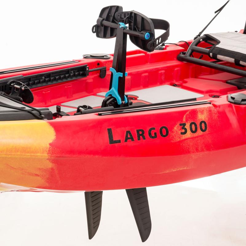 SCK Largo 300 Μονοθέσιο Pedal Kayak ready με αλουμινίου κάθισμα και τιμονιέρα | Κόκκινο-Κίτρινο (surf30054)