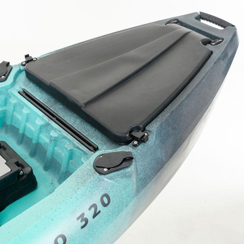 SCK Cargo 320 Μονοθέσιο Pedal Kayak ready με αλουμινίου κάθισμα και τιμονιέρα | Μαύρο-Τυρκουάζ (surf32082)