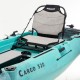 SCK Cargo 320 Μονοθέσιο Pedal Kayak ready με αλουμινίου κάθισμα και τιμονιέρα | Μαύρο-Τυρκουάζ (surf32082)