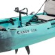 SCK Cargo 320 Μονοθέσιο Pedal Kayak ready με αλουμινίου κάθισμα και τιμονιέρα | Μαύρο-Τυρκουάζ (surf32082)