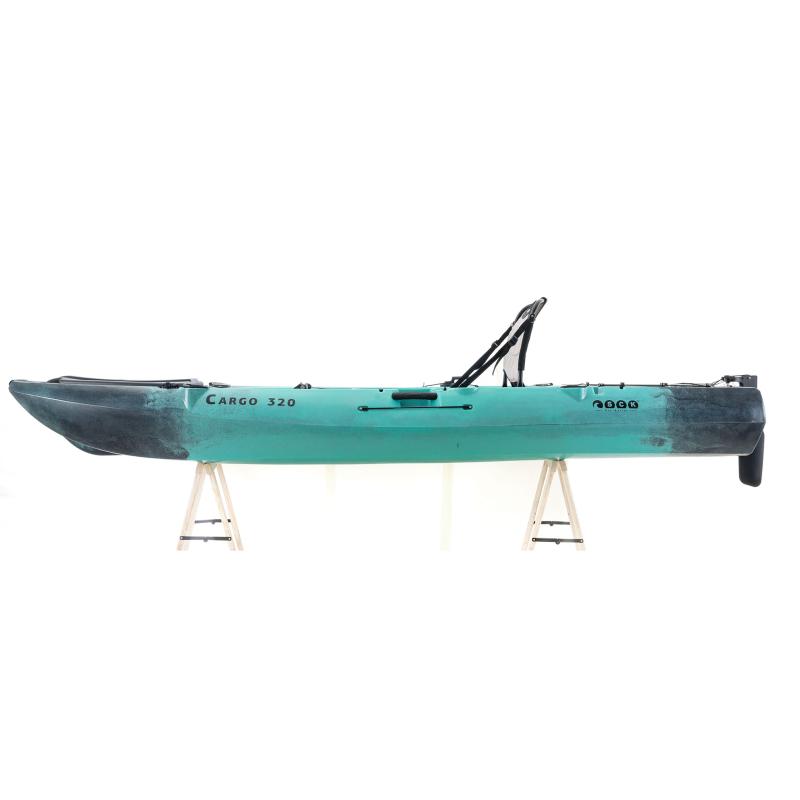 SCK Cargo 320 Μονοθέσιο Pedal Kayak ready με αλουμινίου κάθισμα και τιμονιέρα | Μαύρο-Τυρκουάζ (surf32082)