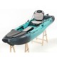 SCK Cargo 320 Μονοθέσιο Pedal Kayak ready με αλουμινίου κάθισμα και τιμονιέρα | Μαύρο-Τυρκουάζ (surf32082)