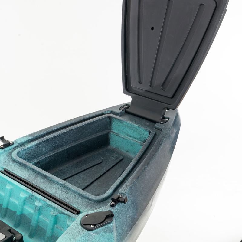 SCK Cargo 320 Μονοθέσιο Pedal Kayak ready με αλουμινίου κάθισμα και τιμονιέρα | Μαύρο-Τυρκουάζ (surf32082)