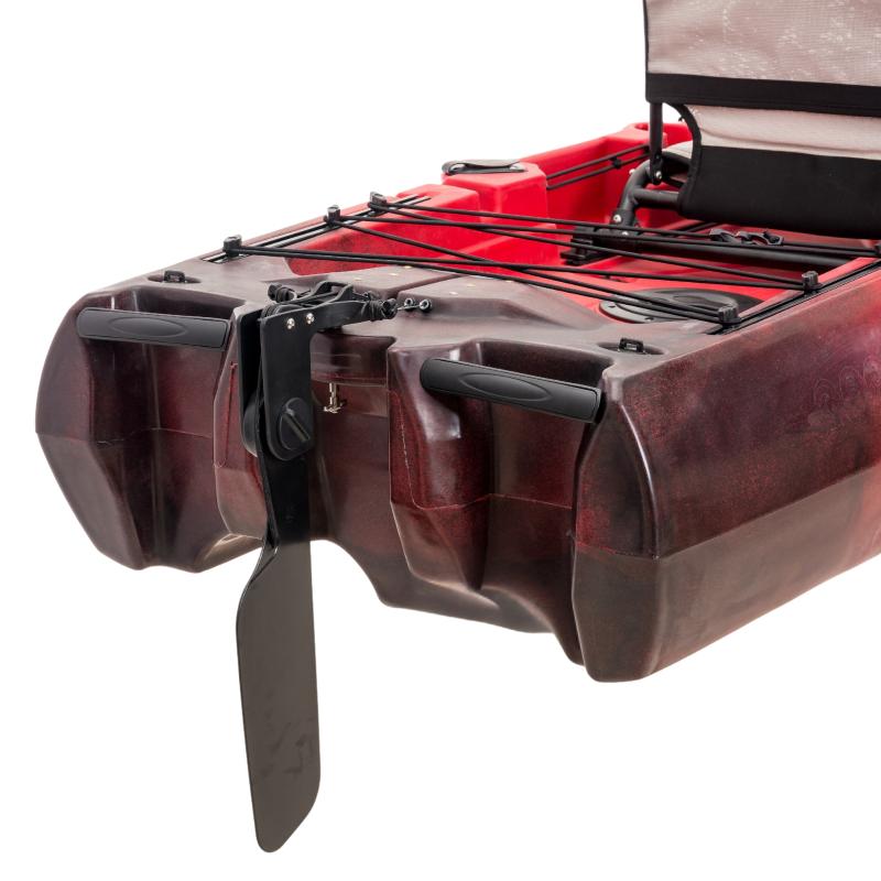 SCK Cargo 320 Μονοθέσιο Pedal Kayak ready με αλουμινίου κάθισμα και τιμονιέρα | Μαύρο-Κόκκινο (surf32048)