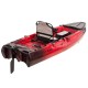 SCK Cargo 320 Μονοθέσιο Pedal Kayak ready με αλουμινίου κάθισμα και τιμονιέρα | Μαύρο-Κόκκινο (surf32048)