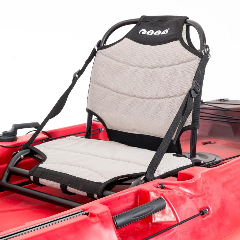 SCK Cargo 320 Μονοθέσιο Pedal Kayak ready με αλουμινίου κάθισμα και τιμονιέρα | Μαύρο-Κόκκινο (surf32048)