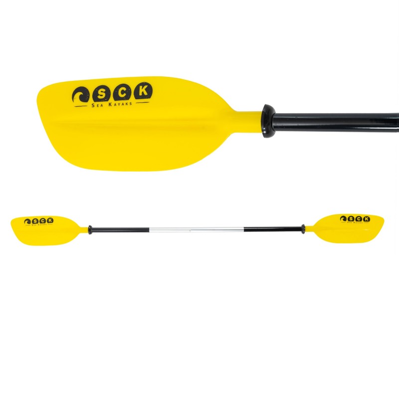 Κουπί καγιάκ διαιρούμενο 220cm Αλουμινίου SCK Κίτρινο (surf2696)