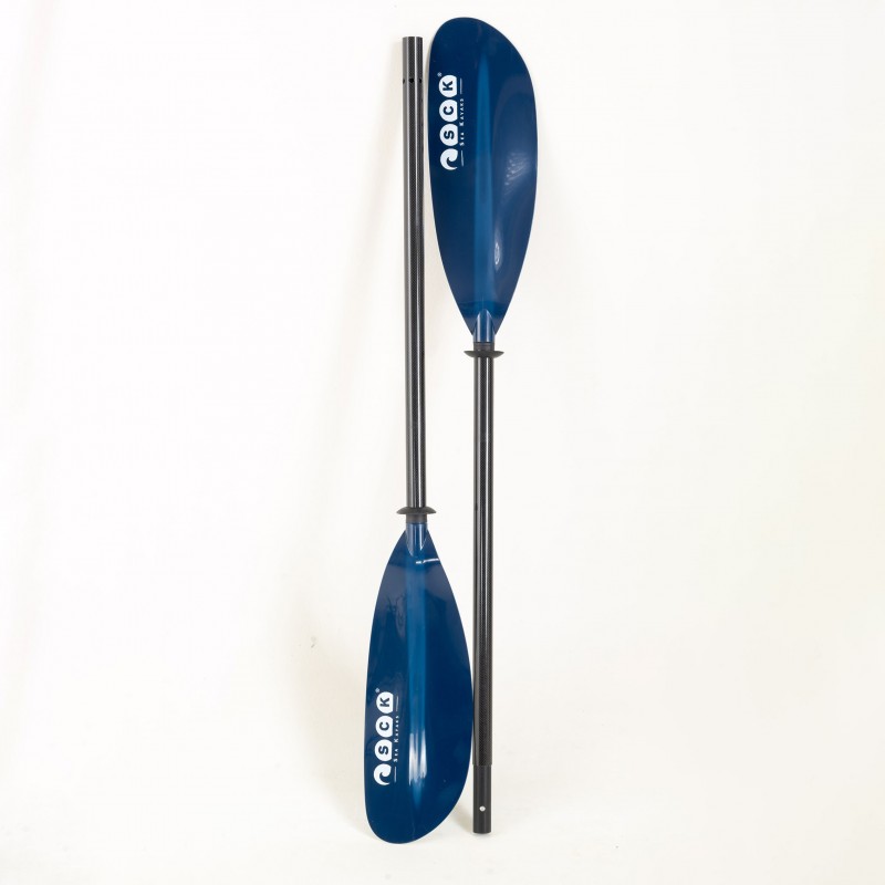 Κουπί καγιάκ 220cm Carbon & Υαλοΰφασμα με ABS λεπίδες Μπλε SCK (surf0205-22028119)