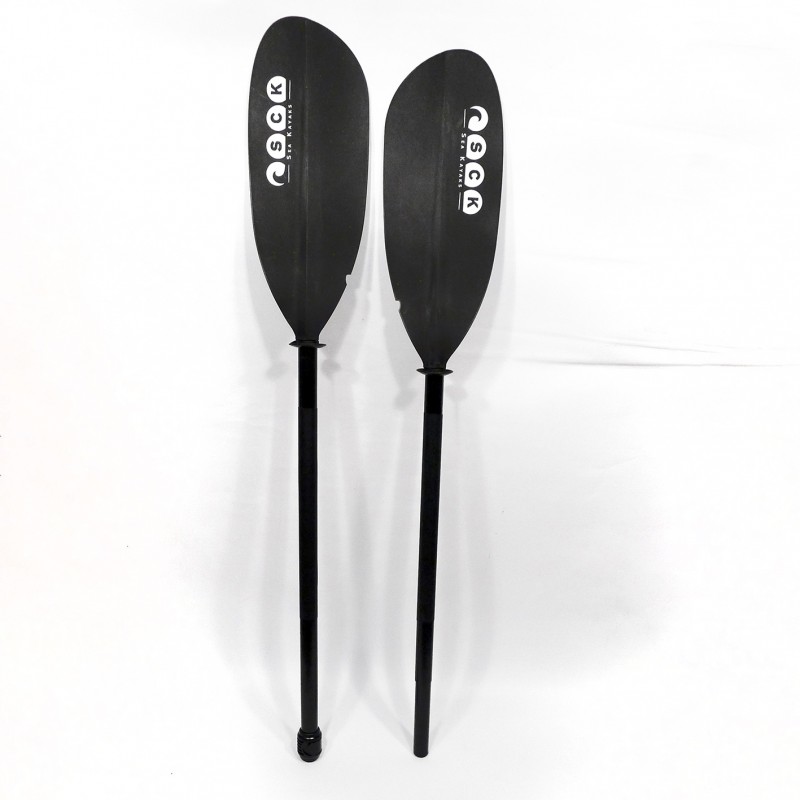 Κουπί καγιάκ Deluxe ρυθμιζόμενο 217-227cm Αλουμινίου διαιρούμενο - Μαύρο SCK (surf0205-232816)