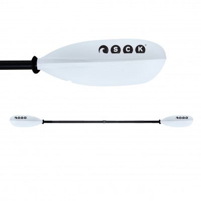 Κουπί καγιάκ Deluxe ρυθμιζόμενο 217-227cm Αλουμινίου διαιρούμενο - Άσπρο SCK (surf0205-232716)