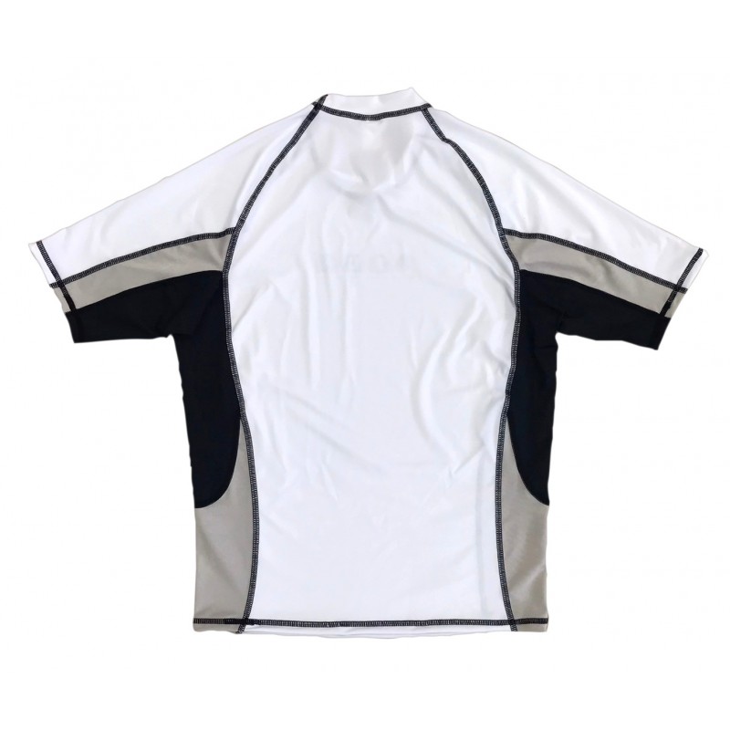 UV αντηλιακή λύκρα με κοντό μανίκι Ανδρική Στενή εφαρμογή Άσπρο/Μαύρο - SCK (surf03022-3K10M)