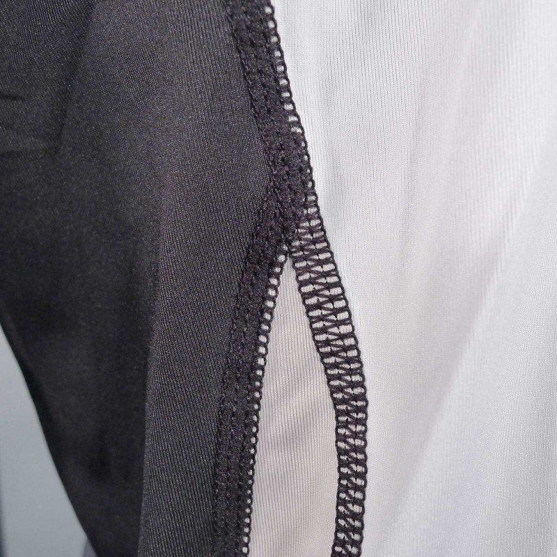 UV αντηλιακή λύκρα με μακρύ μανίκι Ανδρική Στενή εφαρμογή Άσπρο/Μαύρο - SCK (surf03022-5K10M)