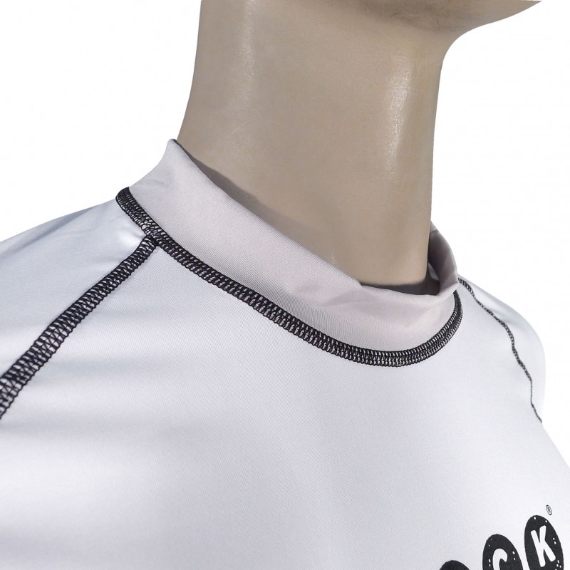 UV αντηλιακή λύκρα με μακρύ μανίκι Ανδρική Στενή εφαρμογή Άσπρο/Μαύρο - SCK (surf03022-5K10M)