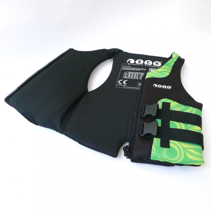 Σωσίβιο γιλέκο Nεοπρέν Waves για θαλάσσια σπορ SCK - πράσινο (surf2080)