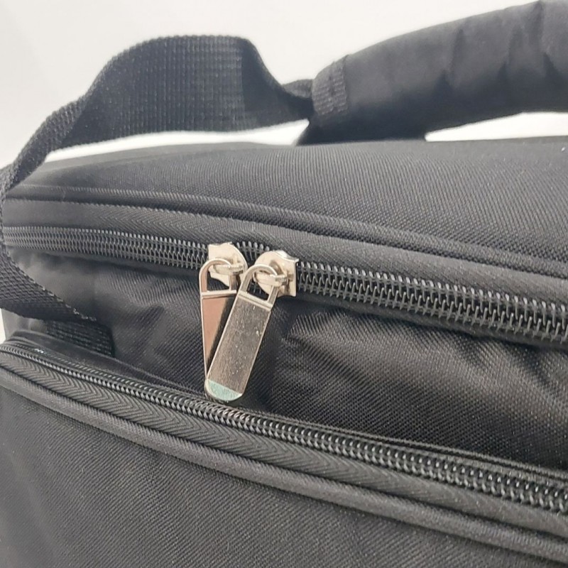 Υφασμάτινο ψυγείο 15L με εξωτερική τσέπη, χερούλια και ιμάντα ώμου Μαύρο - Yaia (surf2853)