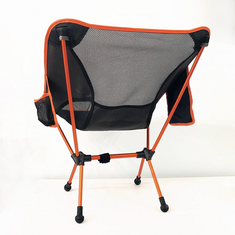 Πτυσσόμενη Καρέκλα Αλουμινίου με πλαϊνές τσέπες Πορτοκαλί - Yaia (surf2859)